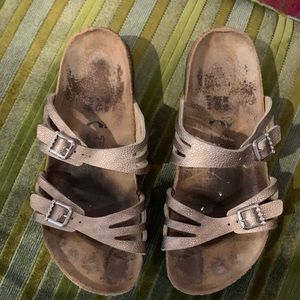 Birkenstock bling gold sandals 38